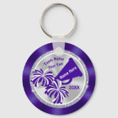 Paarse Silver Cheap Speciaal gepersonaliseerde Che Sleutelhanger (Achterkant)