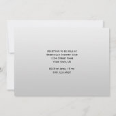 Paarse Silver Damask Wedding Uitnodiging (Achterkant)