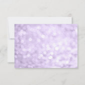 Paarse Silver Faux Glitter Lights Bat Mitzvah RSVP Kaartje (Achterkant)