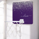 Paarse Silver Glitter Girly Glam Monogram Mini Basketbalbord<br><div class="desc">Paarse en zilverkleurige faux Folie Metallic Sparkle Glitter Monogram Name Mini Basketball Hoop. Dit maakt de perfecte liefhebbende 16 verjaardag,  bruiloft,  vrijgezellenfeest,  verjaardagsdag,  baby shower of vrijgezellenfeest voor iemand die van luxe glam en stijl houdt.</div>