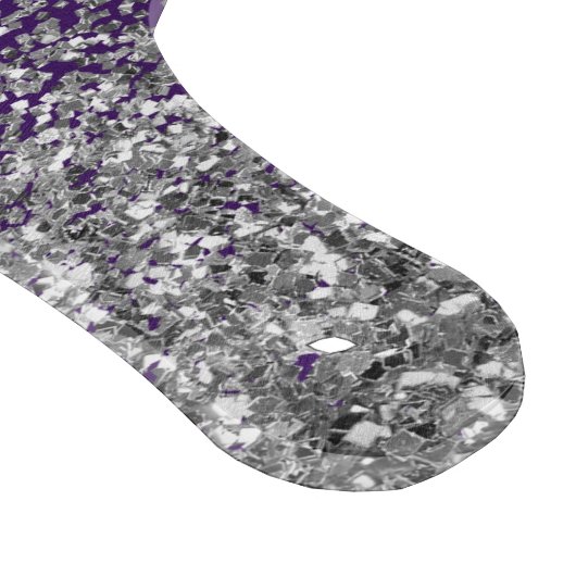 Paarse Silver Glitter Girly Monogram Naam Snijplank (Hoek)