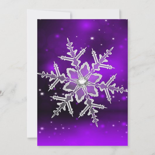 Paarse Silver Gold Holly Baubles kerstfeest 2 Kaart (Achterkant)