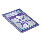 Paarse Silver Snowflake Wedding Planner-laptop Notitieboek (Rechterzijde)