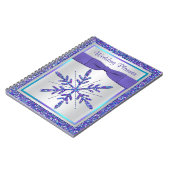 Paarse Silver Snowflake Wedding Planner-laptop Notitieboek (Linkerzijde)