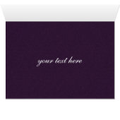 paarse Silver Snowflakes trouwlijstnummers (Binnen Horizontaal (Onder))