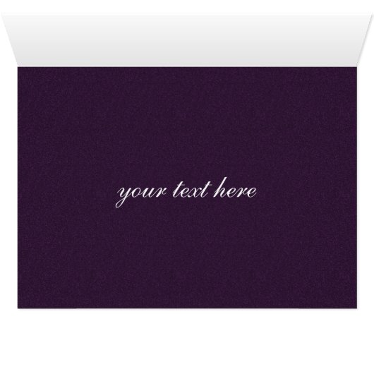 paarse Silver Snowflakes trouwlijstnummers (Binnen Horizontaal (Onder))