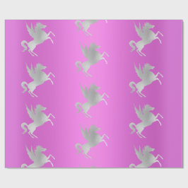 PAARSE SILVER UNICORN BIRTHDAY WEDDING WRAP CADEAUPAPIER
