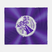 Paarse Silver White - Aangepaste klokjes Fleece Deken (Voorkant (Horizontaal))