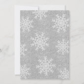 Paarse Silver Winter ONEderland 1e verjaardag Kaart (Achterkant)