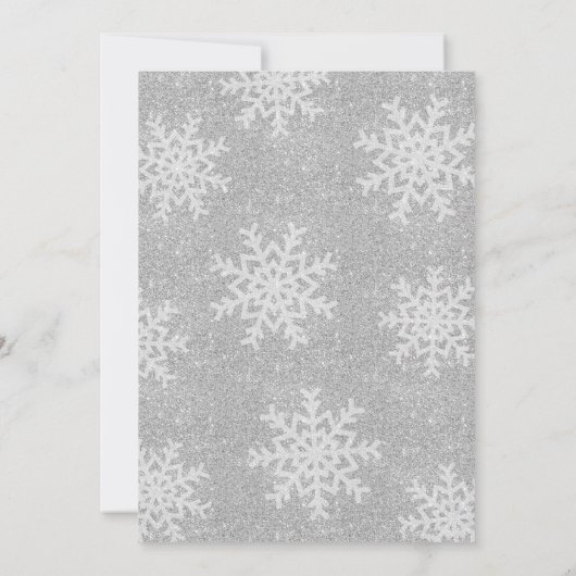 Paarse Silver Winter ONEderland 1e verjaardag Kaart (Achterkant)