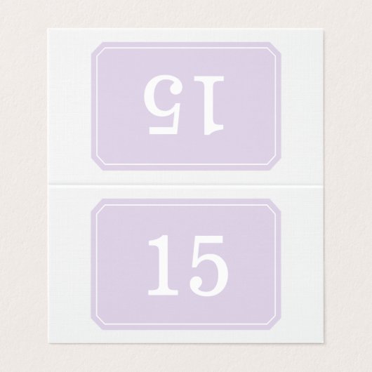 Paarse simpelweg Elegant Folded Table Kaart (Buitenkant ongevouwen)