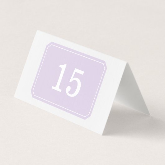 Paarse simpelweg Elegant Folded Table Kaart (Achterkant)