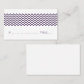 Paarse Simple Chevron Place Card Plaatskaartje (Voorkant / Achterkant)