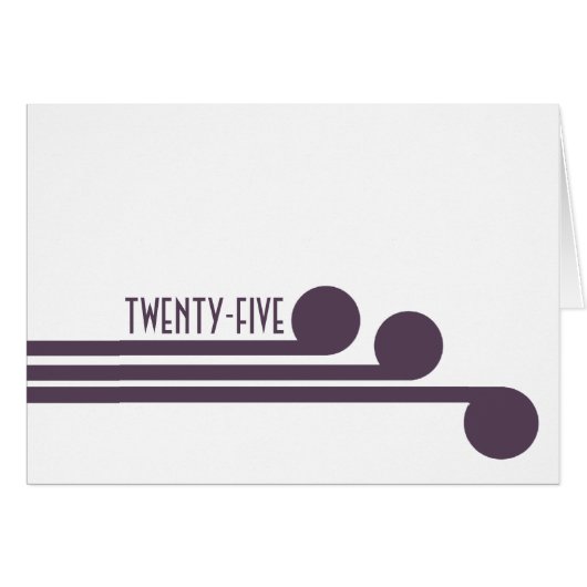 Paarse Simple Deco Chic Table Number Kaart (Voorkant Horizontaal)
