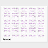 Paarse Simple Floral Wedding Stickers (Vel)