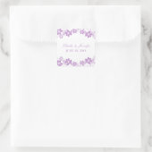 Paarse Simple Floral Wedding Stickers (Tas)
