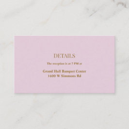 Paarse Simple Weddenschapskaart Informatiekaartje