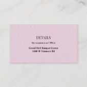 Paarse Simple Weddenschapskaart Informatiekaartje (Voorkant)