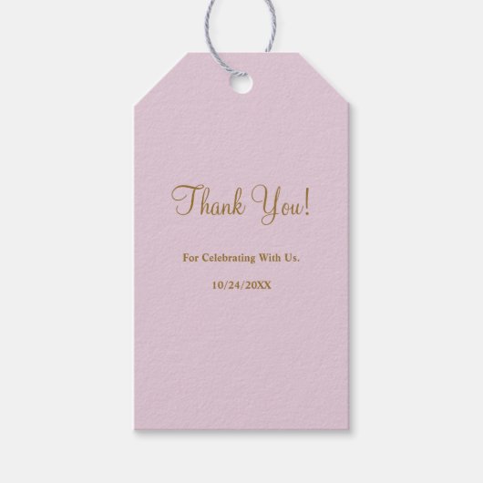 Paarse Simple Wedding Gift-Labels Cadeaulabel (Voorkant)