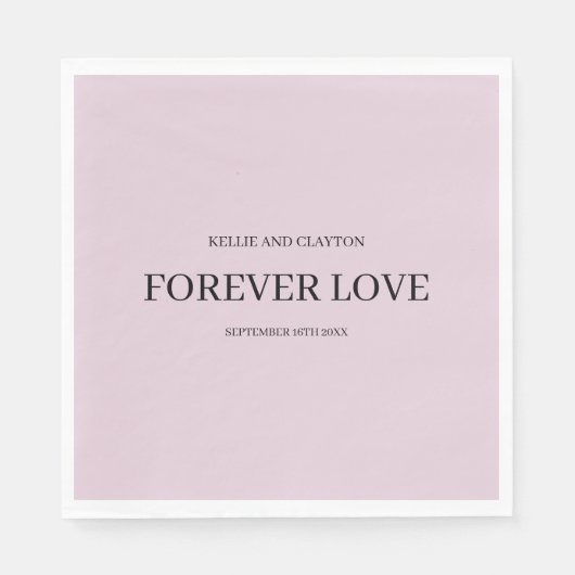 Paarse Simple Wedding Napkins Servet (Voorkant)
