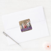 Paarse simply Chic Holiday Foto Stickers (Envelop)