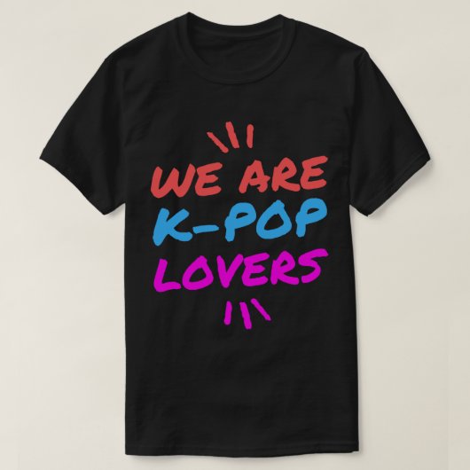 Paarse Sinaasappel & amp_ Blauw Schattige K-Pop Lo T-shirt (Design voorkant)