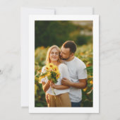 Paarse sinaasappel Bloemen monogram Qr foto bruilo Kaart (Achterkant)