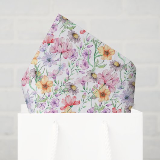 Paarse sinaasappel bloemendecoupeerpapier, wilde b tissuepapier (Cadeauzakje)