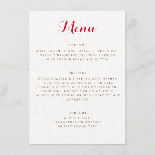 Paarse Sinaasappel Boho Wilde Bloem Blad Bruiloft Menu (Voorkant)