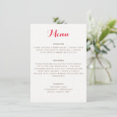 Paarse Sinaasappel Boho Wilde Bloem Blad Bruiloft Menu (Staand voorkant)