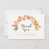 Paarse Sinaasappel Boho Wildflower Bladgroen Bruil (Voorkant)