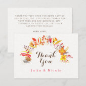 Paarse Sinaasappel Boho Wildflower Bladgroen Bruil (Voorkant / Achterkant)