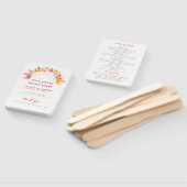 Paarse Sinaasappel Boho Wildflower Bladgroen Bruil Handwaaier (Niet-gemonteerd)