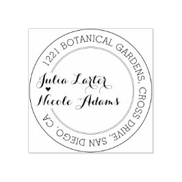 Paarse Sinaasappel Boho Wildflower Bladgroen Bruil Rubberstempel