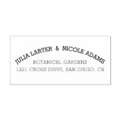 Paarse Sinaasappel Boho Wildflower Bladgroen Bruil Zelfinktende Stempel (Design)