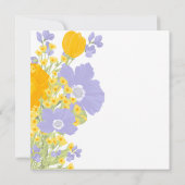 Paarse Sinaasappel Gele Wildbloemen 100e Verjaarda Kaart (Achterkant)