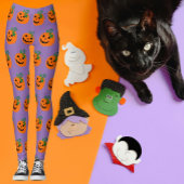Paarse Sinaasappel gepersonaliseerde Happy Jack O  Leggings