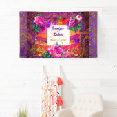 Paarse Sinaasappel Paisley Floral Spandoek (Insitu)