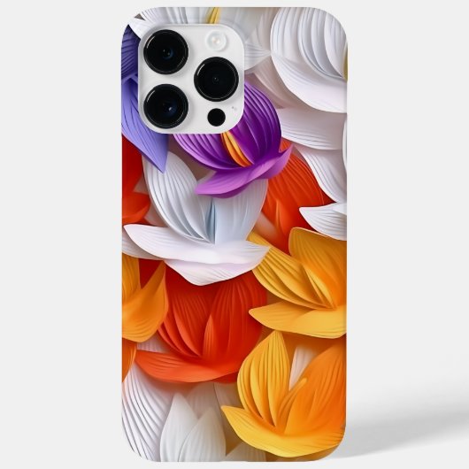 PAARSE SINAASAPPEL WIT GEEL 3-D LOOK KROKUS Case-Mate iPhone CASE (Achterkant)
