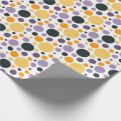 Paarse Sinaasappel Zwart Bold Fun Herfst Verjaarda Cadeaupapier (Hoek)