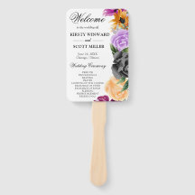Paarse Sinaasappelkleurige Zwarte Bloemen Trouwpro