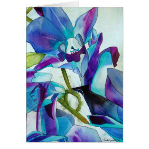 Paarse Singapore Orchid flower waterverf kunst