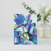 Paarse Singapore Orchid flower waterverf kunst Briefkaart (Staand voorkant)