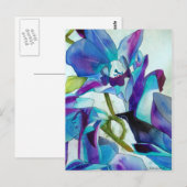Paarse Singapore Orchid flower waterverf kunst Briefkaart (Voorkant / Achterkant)