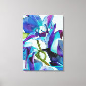 Paarse Singapore Orchid flower waterverf kunst Canvas Afdruk (Voorkant)