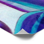 Paarse Singapore Orchid flower waterverf kunst Poster (Hoek)