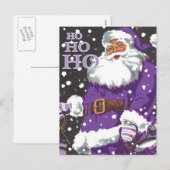 Paarse Sinterklaas Kaart (Voorkant / Achterkant)