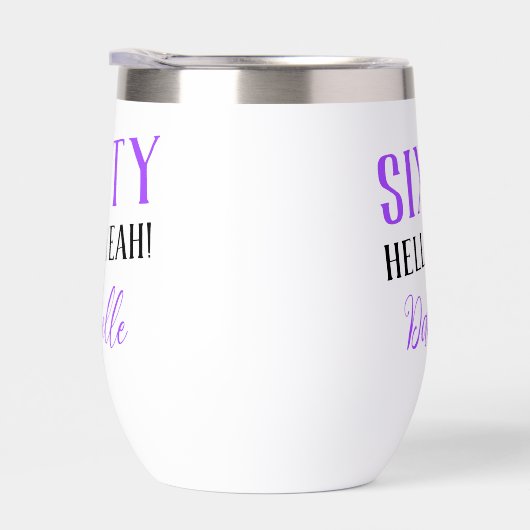 Paarse Sixty Hell Yeah Gepersonaliseerde 60ste Ver (Rechts)