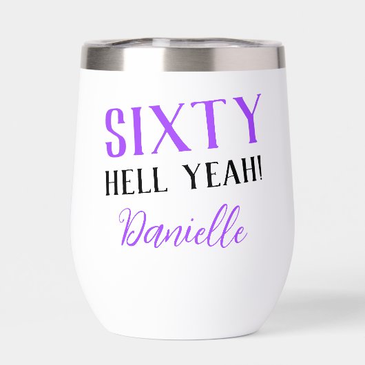Paarse Sixty Hell Yeah Gepersonaliseerde 60ste Ver (Achterkant)