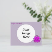 Paarse Sjabloon Clover Ribbon door Kenneth Yoncich Briefkaart (Staand voorkant)